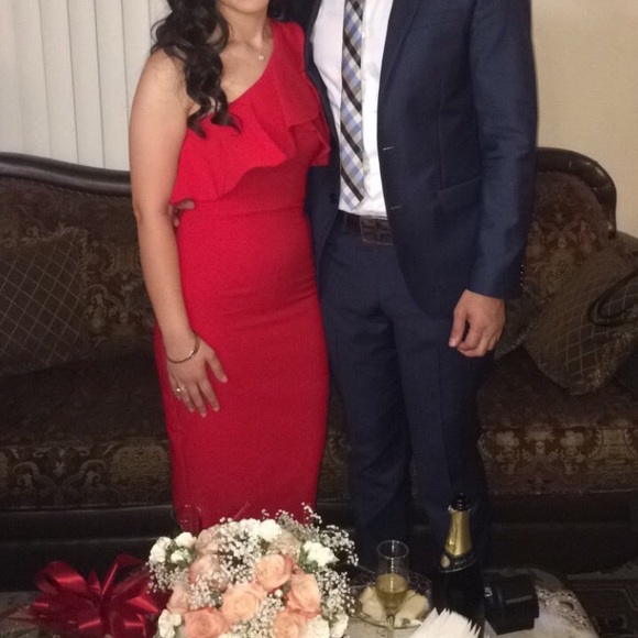 Zara red midi dress - Picture 3 of 5